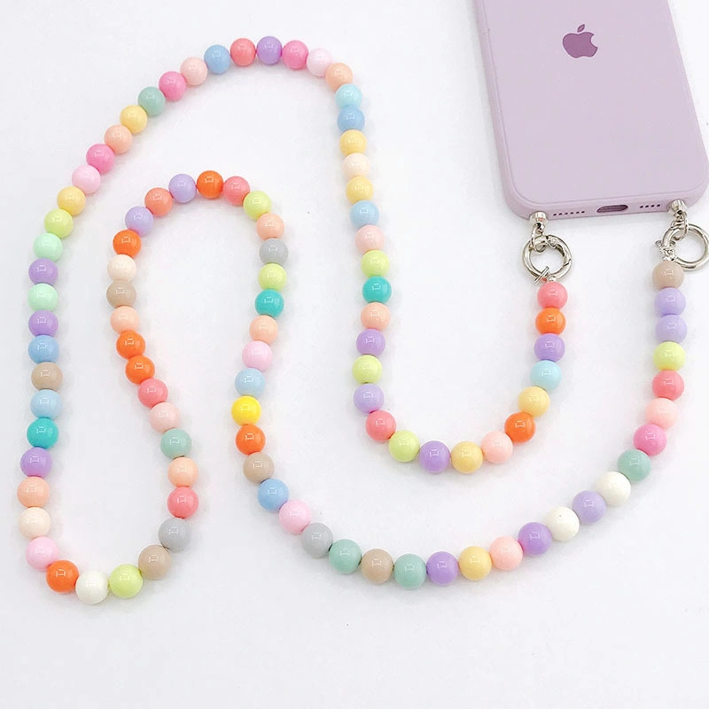 Women Girly Crystal Mobile Phone Accessories Lanyard Vendors Handmade Solid Colored Bling Glitter Lanyard Hanger Phone Strap