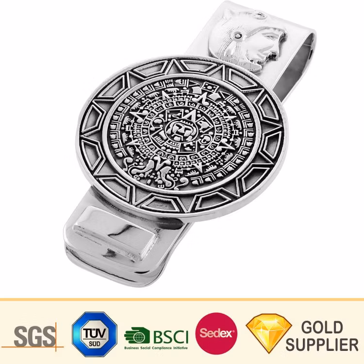 High Quality Personal Custom Blank Metal Titanium Stainless Steel Carbon Fiber Gold Silver Skull Masonic Photo Coin Magnetic Luxury Mens Wallet Money Clip