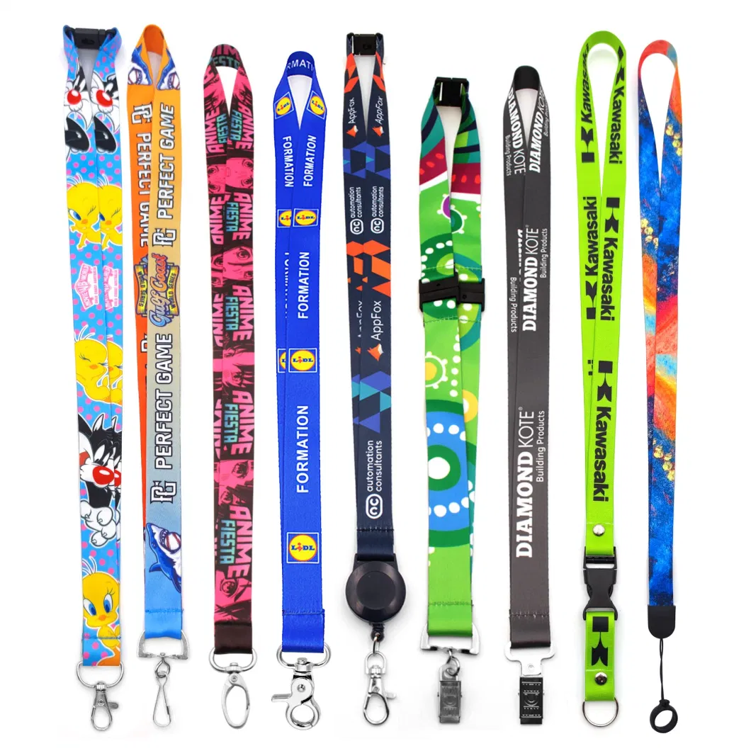 Polyester Lanyards Full Color Printing Neck Straps with Logo with Card Holders