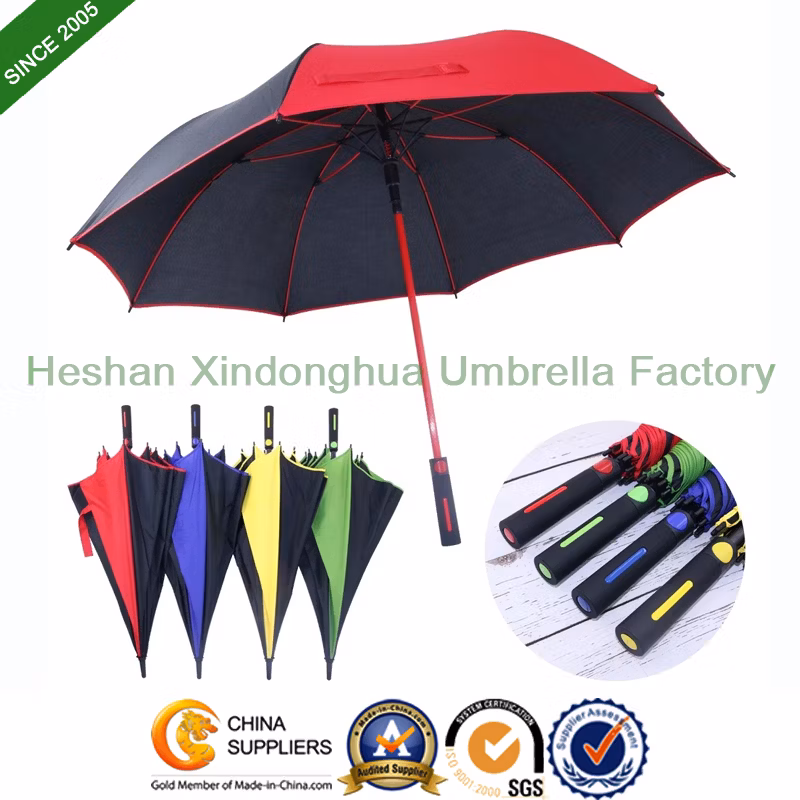 New Arrival Fashion Advertising Colour Matching Straight Rain Golf Umbrella for Promotional Gift (GOL-0027FA(C))