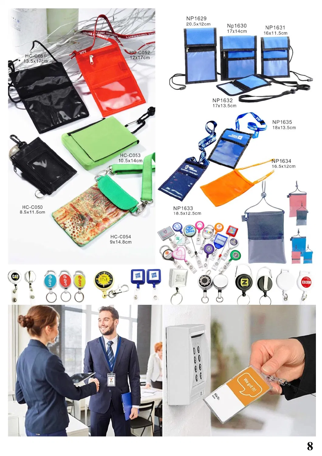 Custom Polyester Lanyard Woven Nylon Silk Screen Printed Sublimation Neck Logo Strap with ID Badge Holder with Safety Break Clip