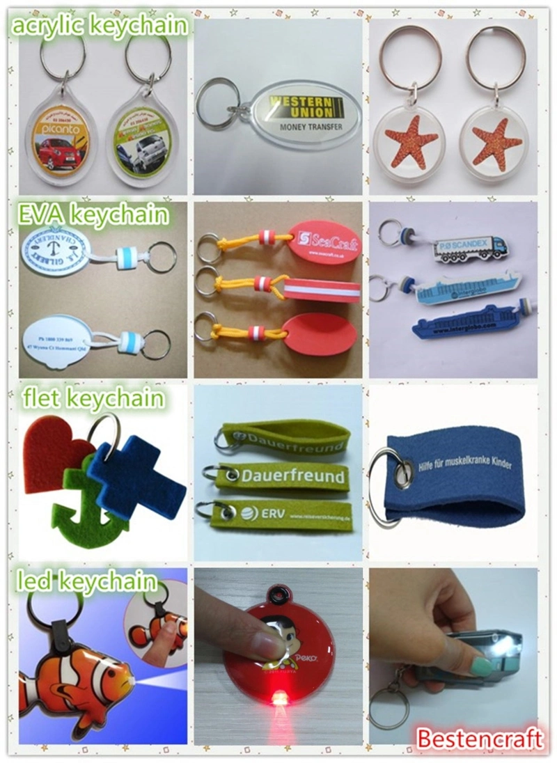 China Cheap Own Brand Logo Print Fashion Promotional Custom Flight Fabric Felt Keychain