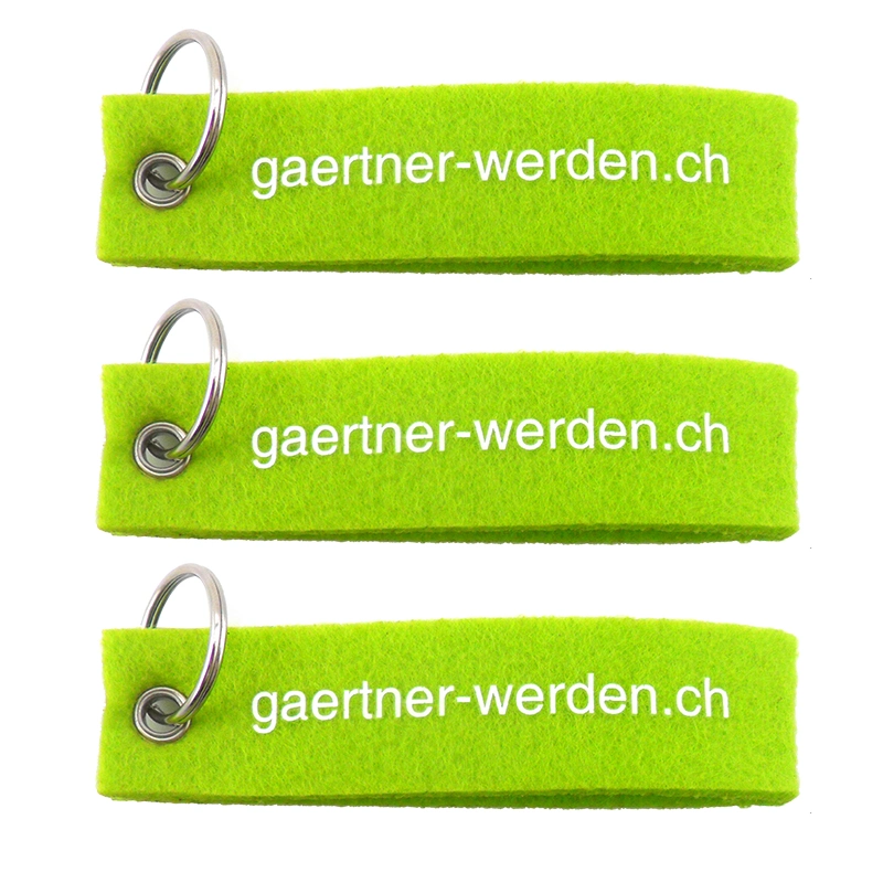 Colorful New Custom Promotional Hotel Keychains Felt Key Chain China Custom Felt Fabric Polyester Loop Keychain Felt Keyring Wool Design Felt Keychain