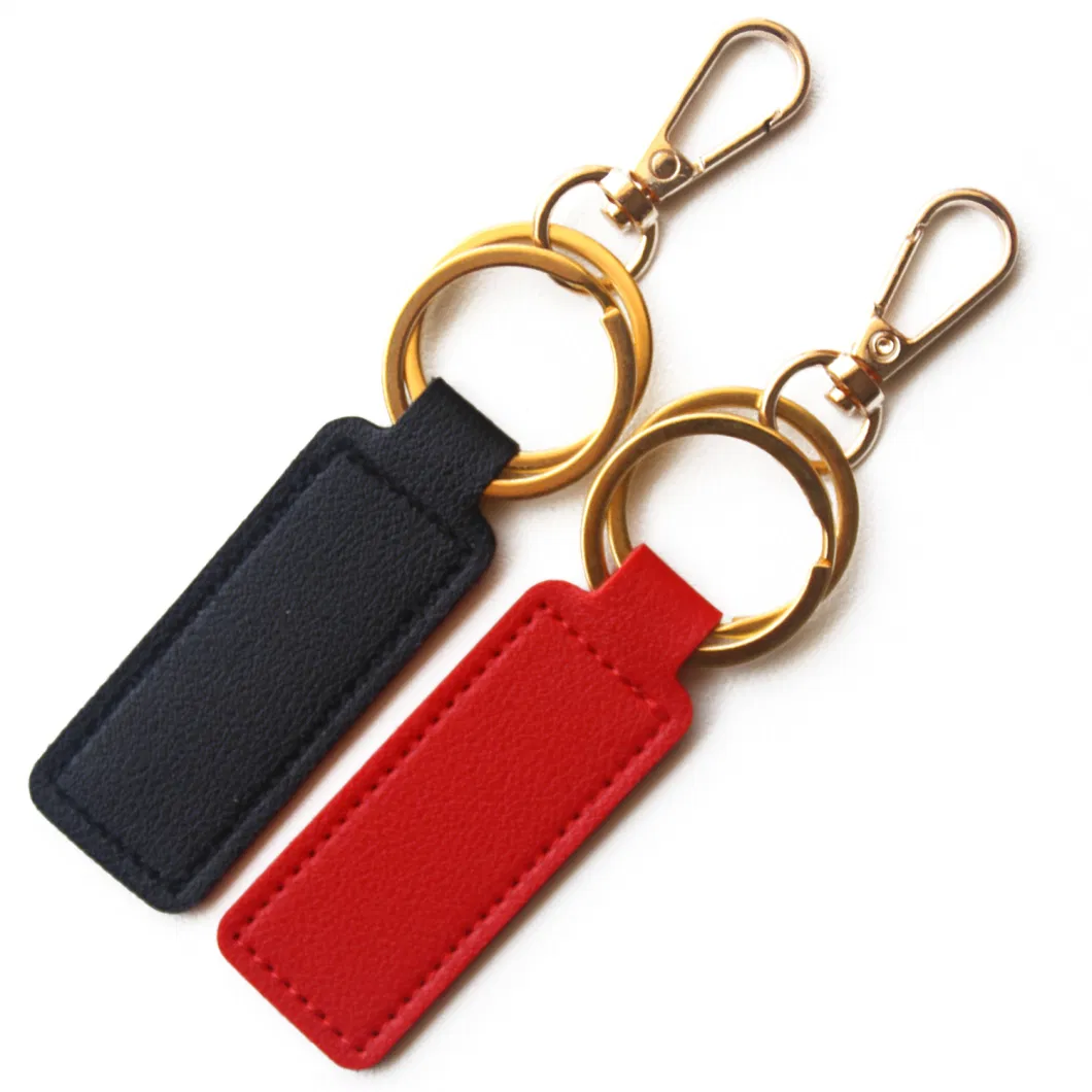 Custom Key Key Ring with Logo Promotional Men Custom PU Leather Keyholder