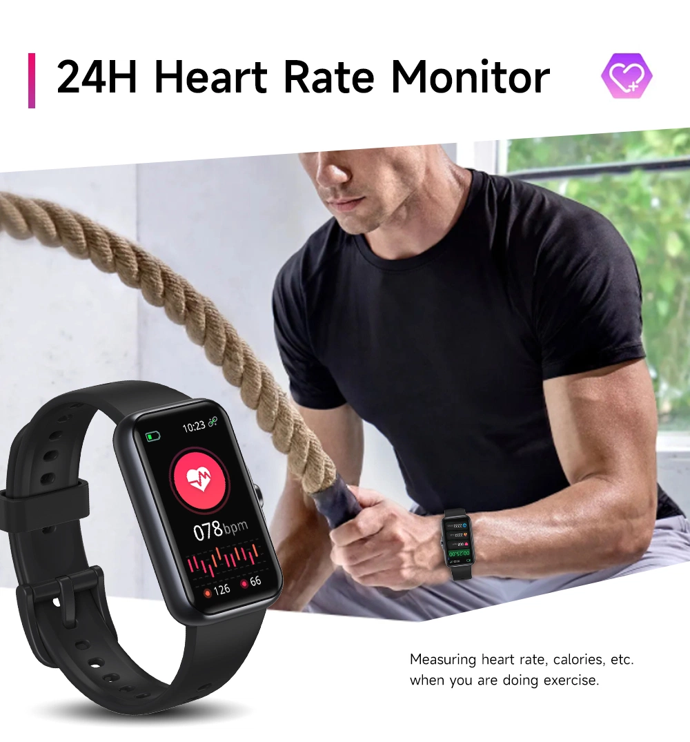 Smart Bracelet T54 T54A Realtek Chip Ultra-Low Power Consumption Long Life Battery 24h Heart Rate Blood Oxygen Smartwatch Support Android /Ios Mobile Message PU