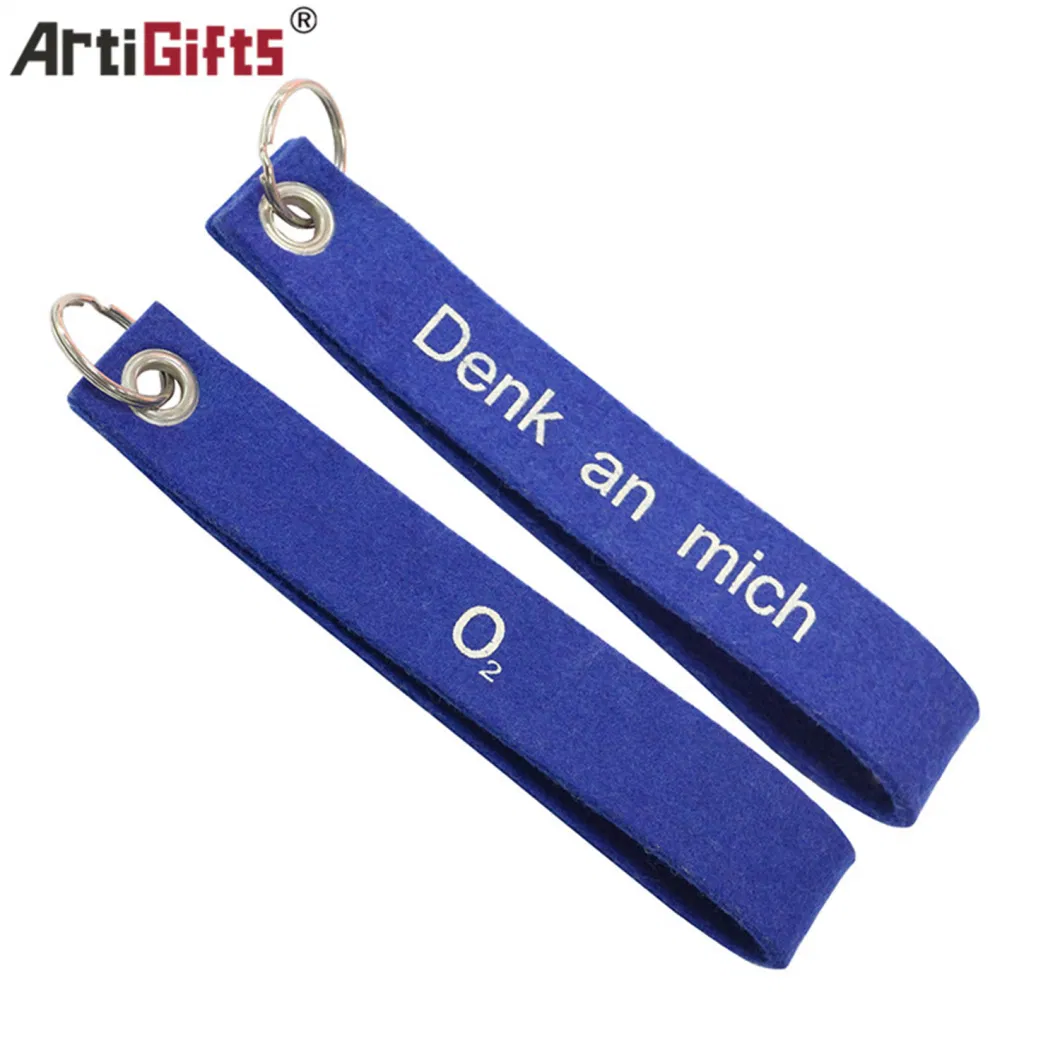 Wholesale Cheap Customized Handmade Print Felt Key Chain