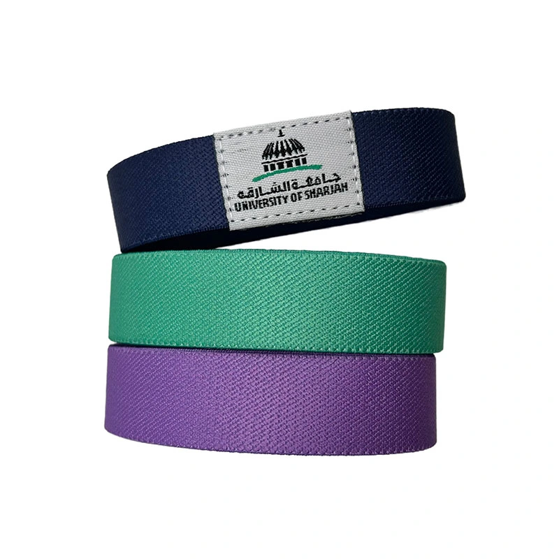 Custom Polyester Event Festival Wrist Band Custom Promotional Woven Elastic Wristband