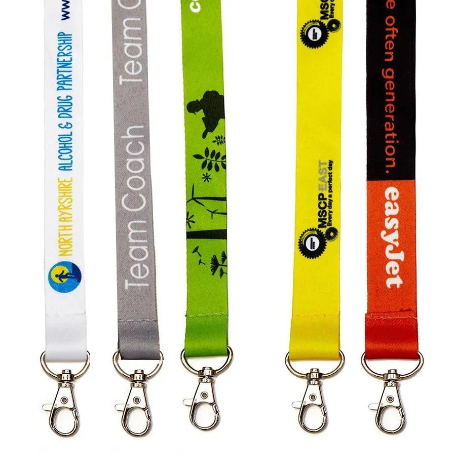 ID Card Holder Neck Strap Office Promotional Polyester Conference Worker Digital Printing Events Custom Ribbon Safety Buckle Double End Sublimation Lanyard