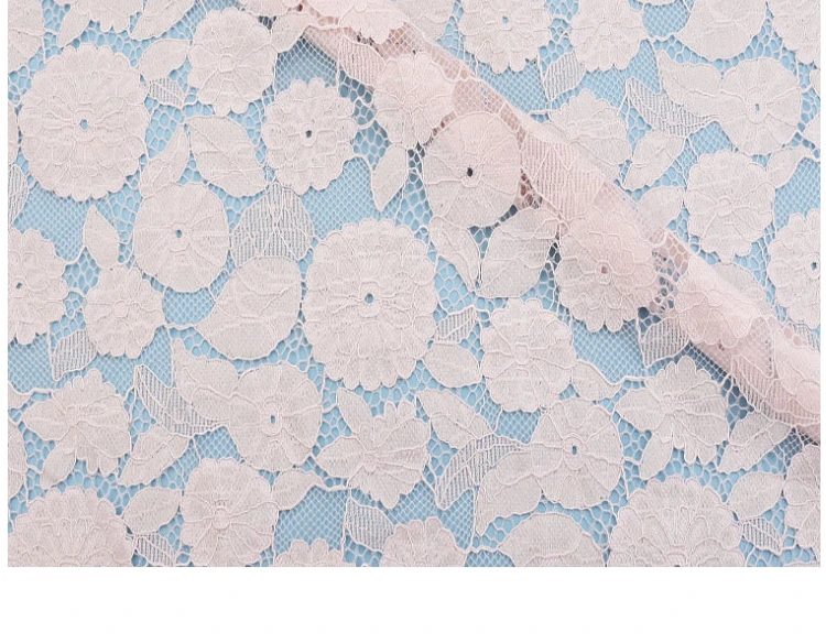 Spring and Summer Clothing Dress Fabric Preferred Brocade Cotton Strand Flower Lace Wholesale