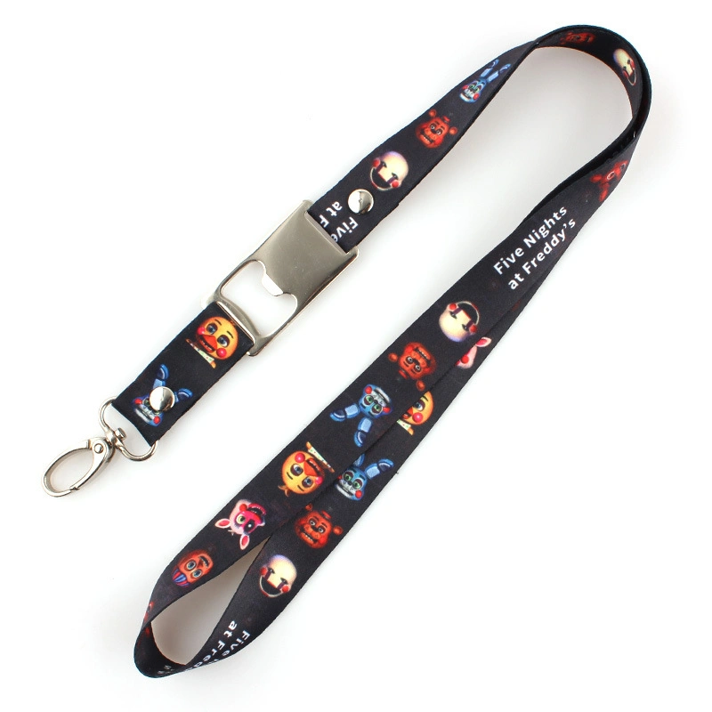 Factory Custom Polyester Heat Transfer Brand Lanyard Convenient Personality Multi-Functional Metal Bottle Opener Lanyard Wholesale