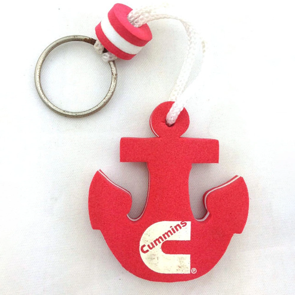 Hot Sale High Quality Custom Logo Keychain Charm Chain EVA Foam Floating Keychain with Printing Floating Container Keychain