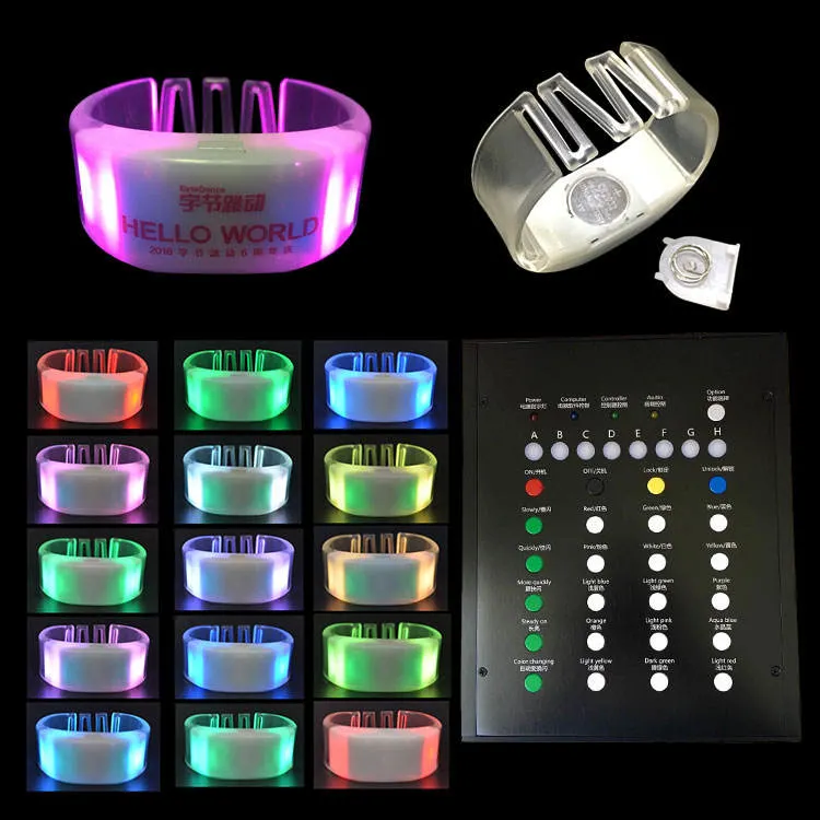 Wedding Lights Christmas Lights Festival Party Remote Control Silicone LED Bracelet