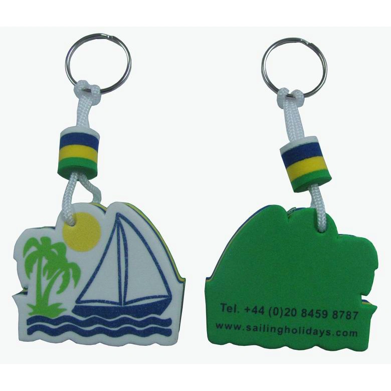 PU EVA Floating Foam Keyring Keychain Pendant Marine Sailboat Buoy Key Float Sports Fan Key Chain for Kayak Water Sports Yachting