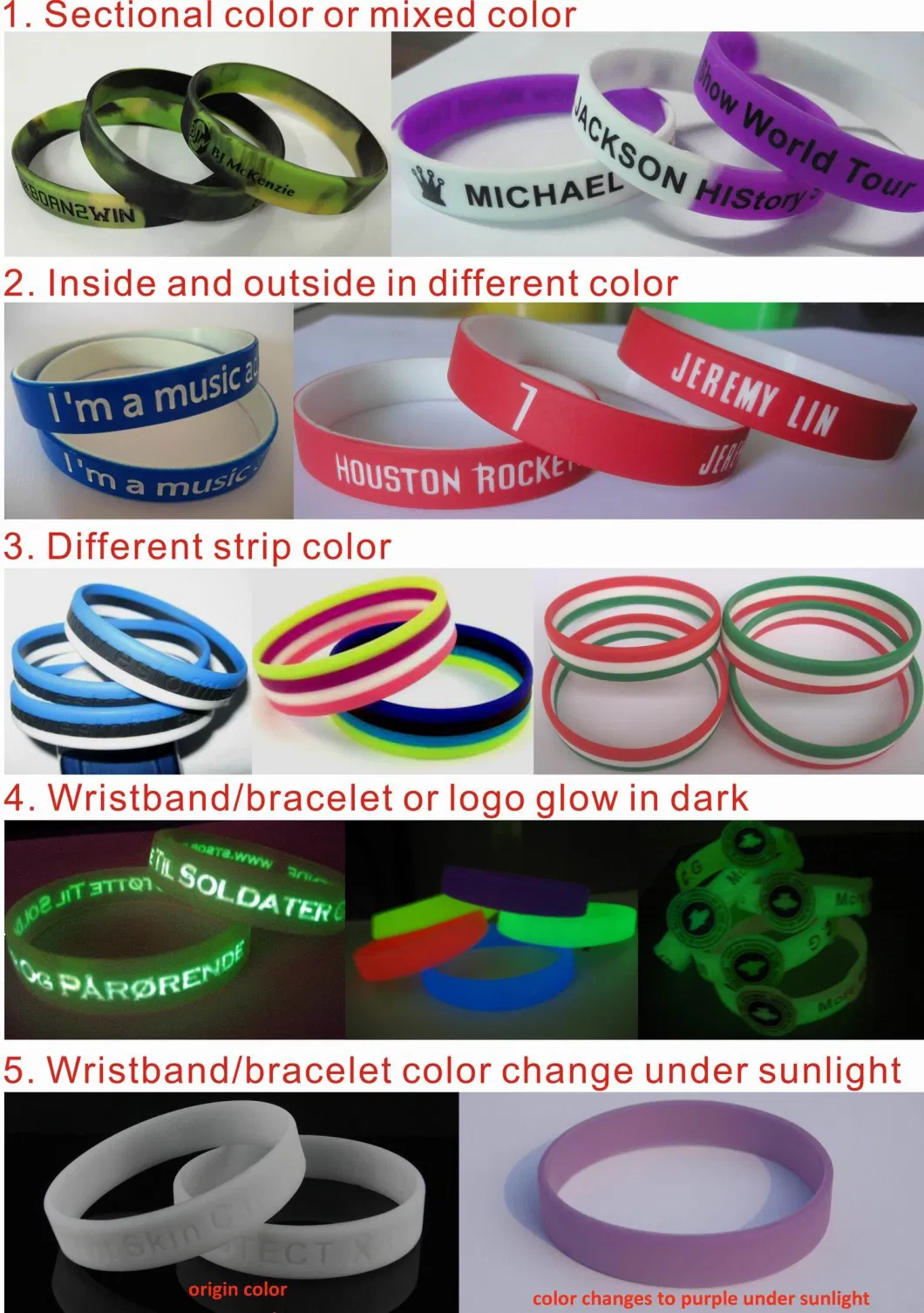 High Quality Popular Rubber Wrist Band Event Promotional Silicone Bracelet