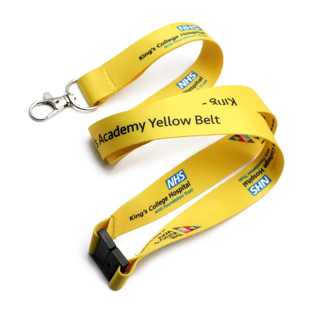 ID Card Holder Neck Strap Office Promotional Polyester Conference Worker Digital Printing Events Custom Ribbon Safety Buckle Double End Sublimation Lanyard