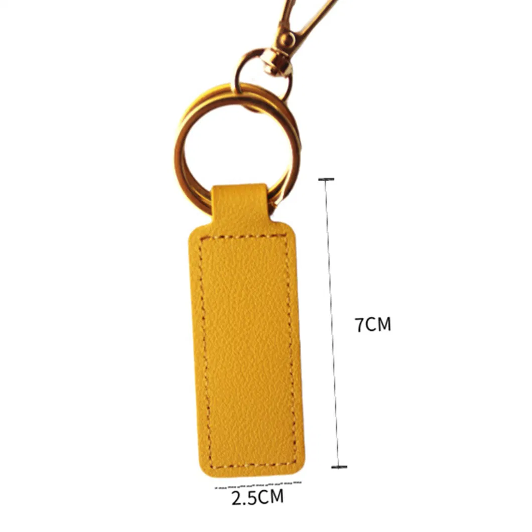 Custom Key Key Ring with Logo Promotional Men Custom PU Leather Keyholder