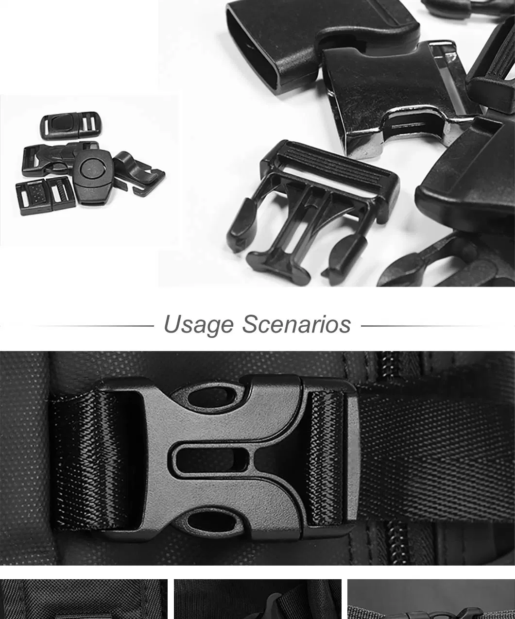 Hot Sale Plastic Bungee Shock Tie Cord Ends Rope Buckles Safe Lock Kayak Fishing Canoe Clothesline Hooks POM Snap Hook Clip