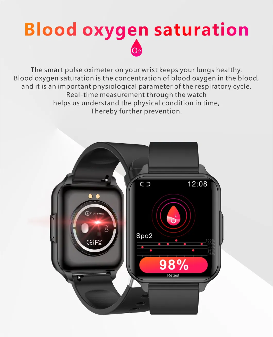 IP68 Waterproof Low Power Consumption Accurate Heart Rate blood pressure SPO2 Monitoring Smart Bracelet with body temperature Q26 Pro