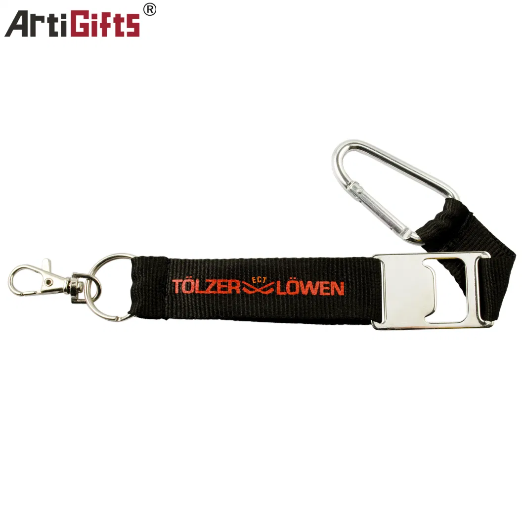 Hot Selling Printing Logo Bottle Opener Lanyard