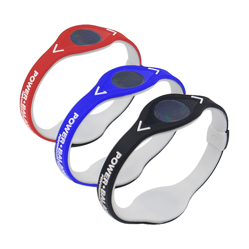 Custom Design Your Own Ion Energy Logo Silicone PVC USB UV Sensitive Silicone Power Balance Wristband Bracelet