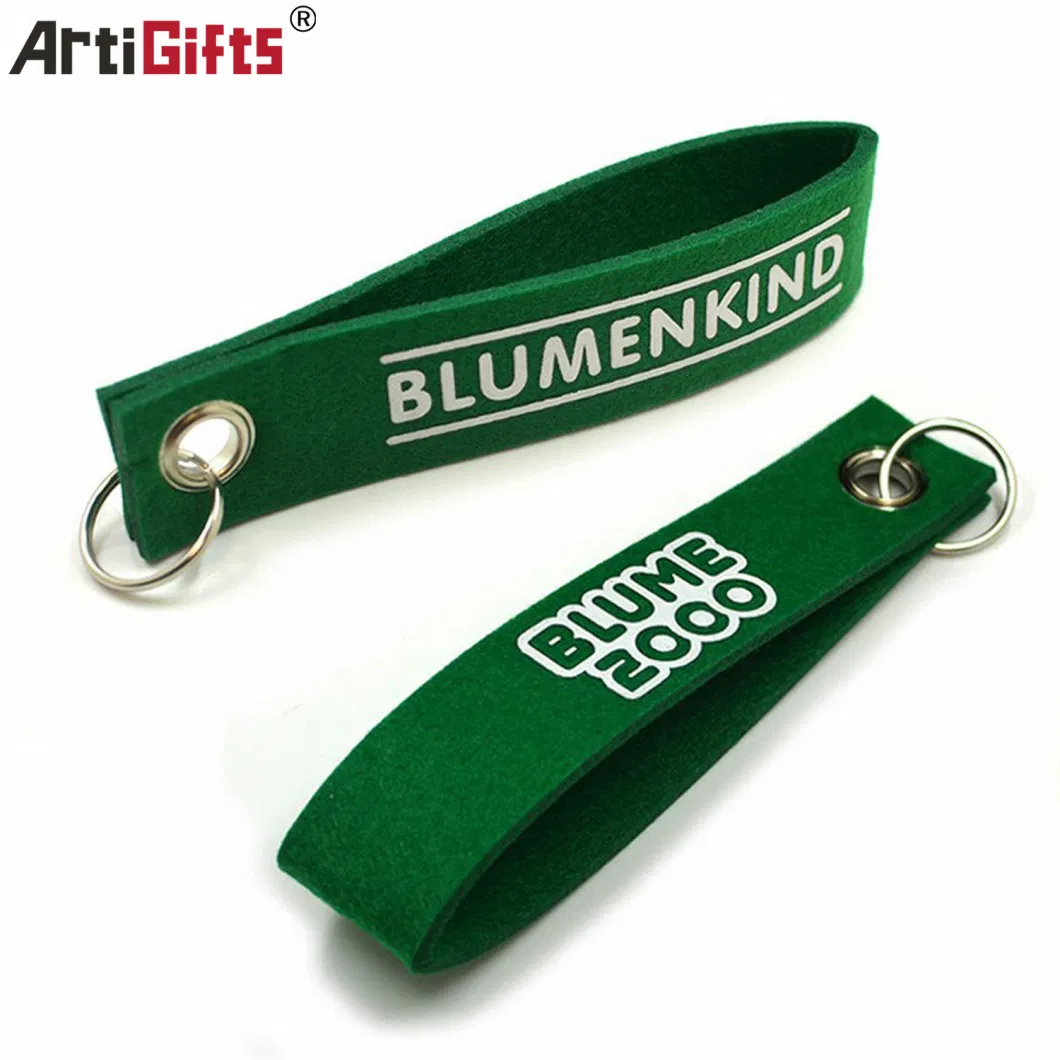 Wholesale Cheap Customized Handmade Print Felt Key Chain