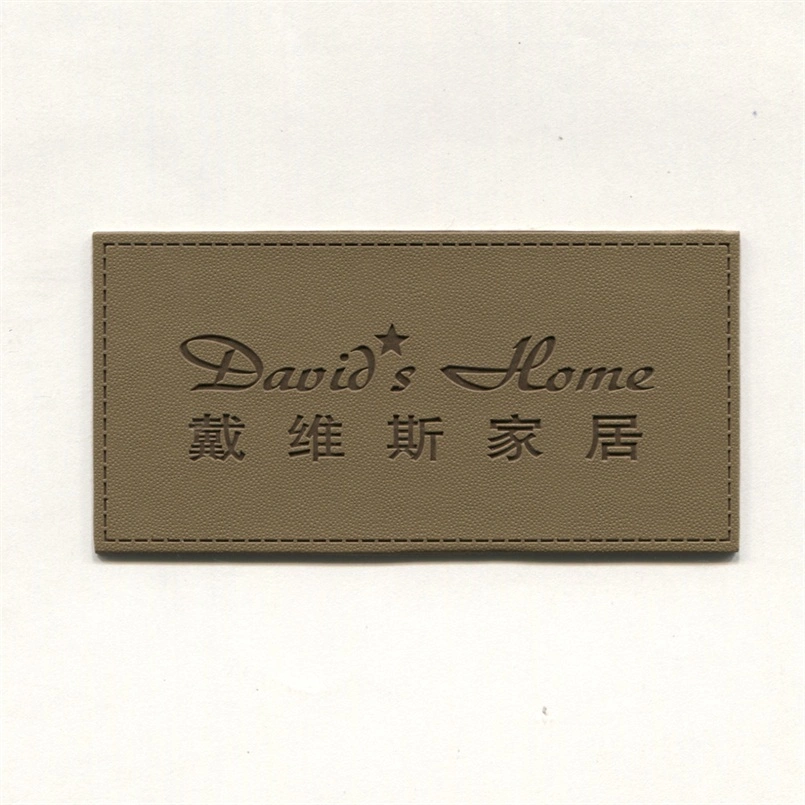 Professional Custom Embossed Alloy PU Leather Label for Bag