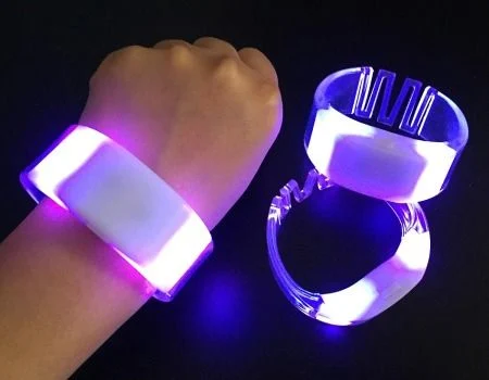 LED Silicone Bracelet Button Style Voice Control Style Vibration Style