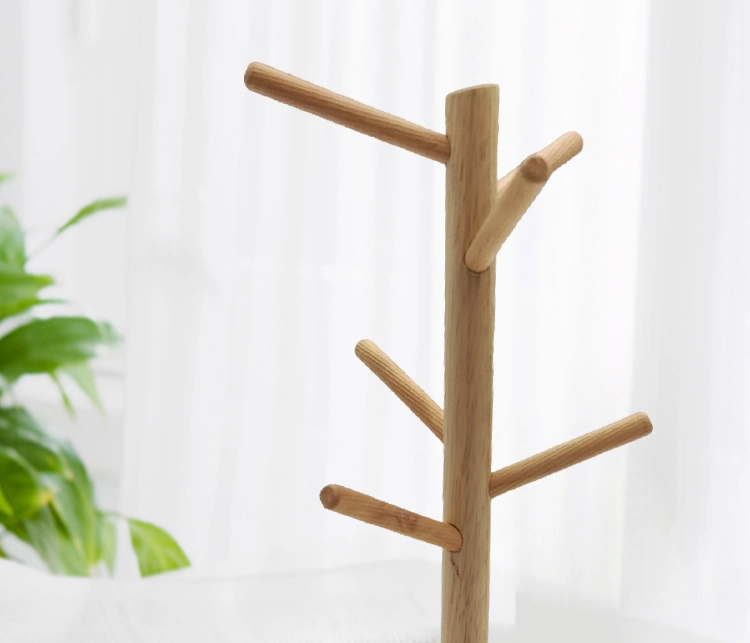 Home Detachable Cup Drying Rack, Multi-Functional Carved Wooden Cup Holder