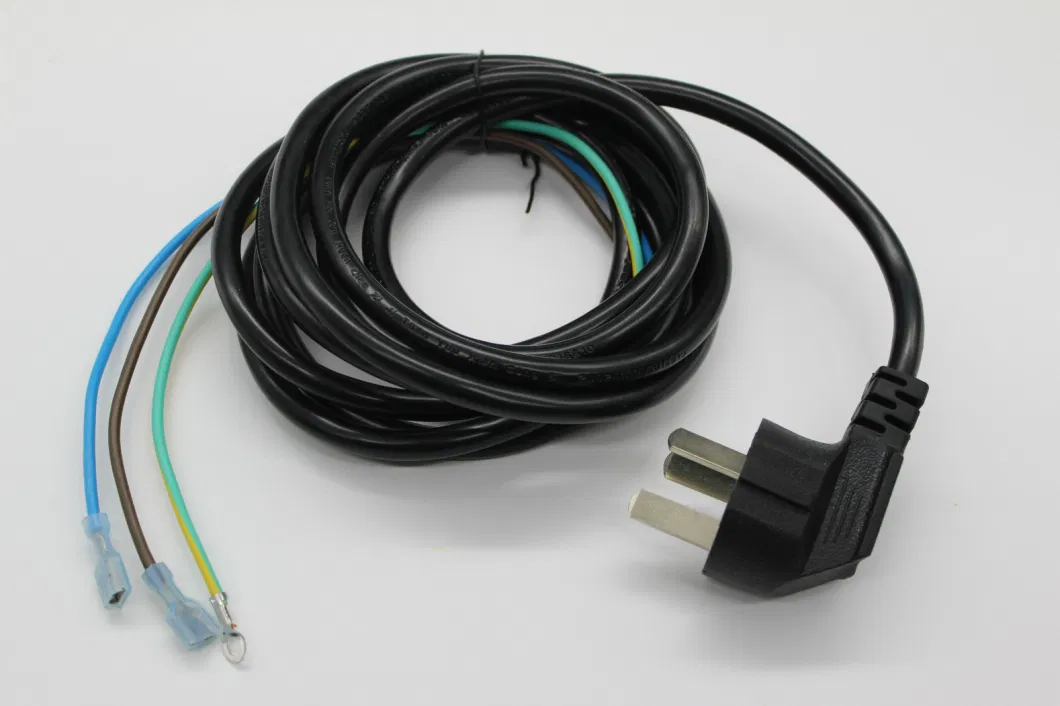 110V PVC Material 3-Pin Fork AC Extension Power Cord