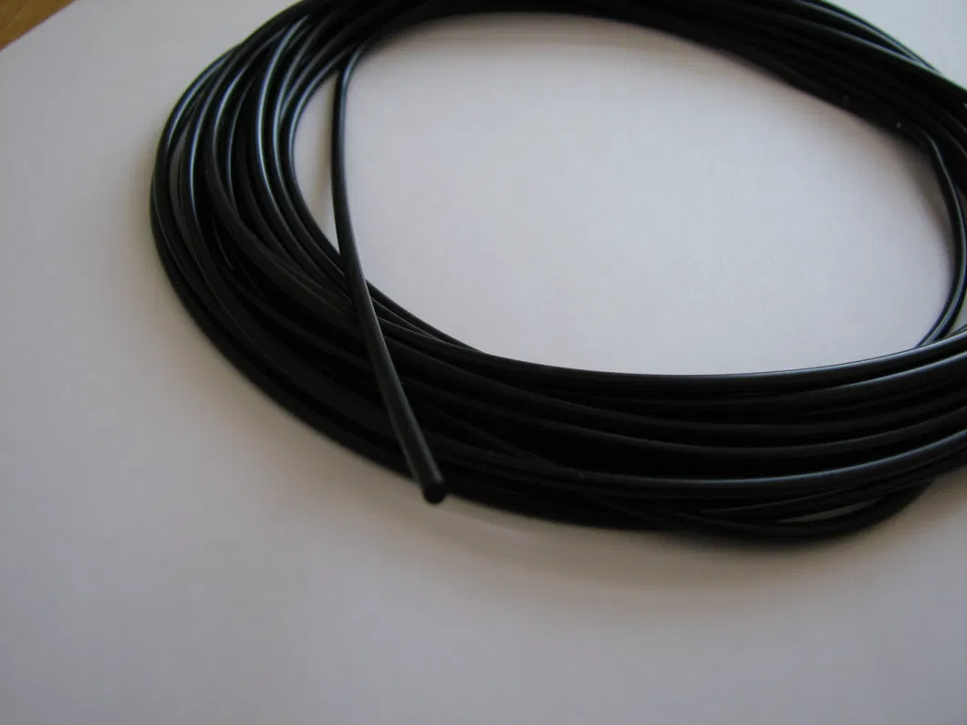 Black FKM Cord, Fluorubber Cord Made with 100% Virgin Fluorubber Rubber Without Smell