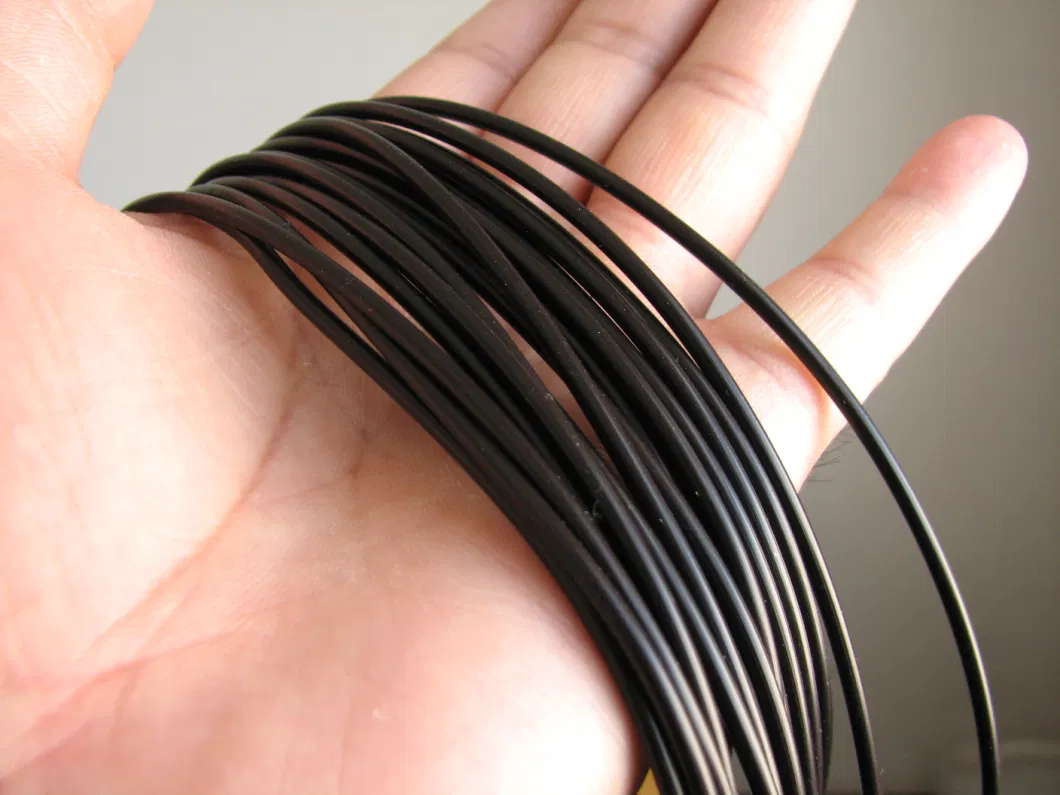 Black FKM Cord, Fluorubber Cord Made with 100% Virgin Fluorubber Rubber Without Smell