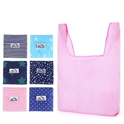 Custom Logo Polyester Tote Bag, Promotional Foldable Shopping Bag