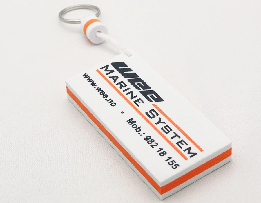 Promotional Gift Cheap Floating EVA Keychain, Sailboat Printed Key Chain