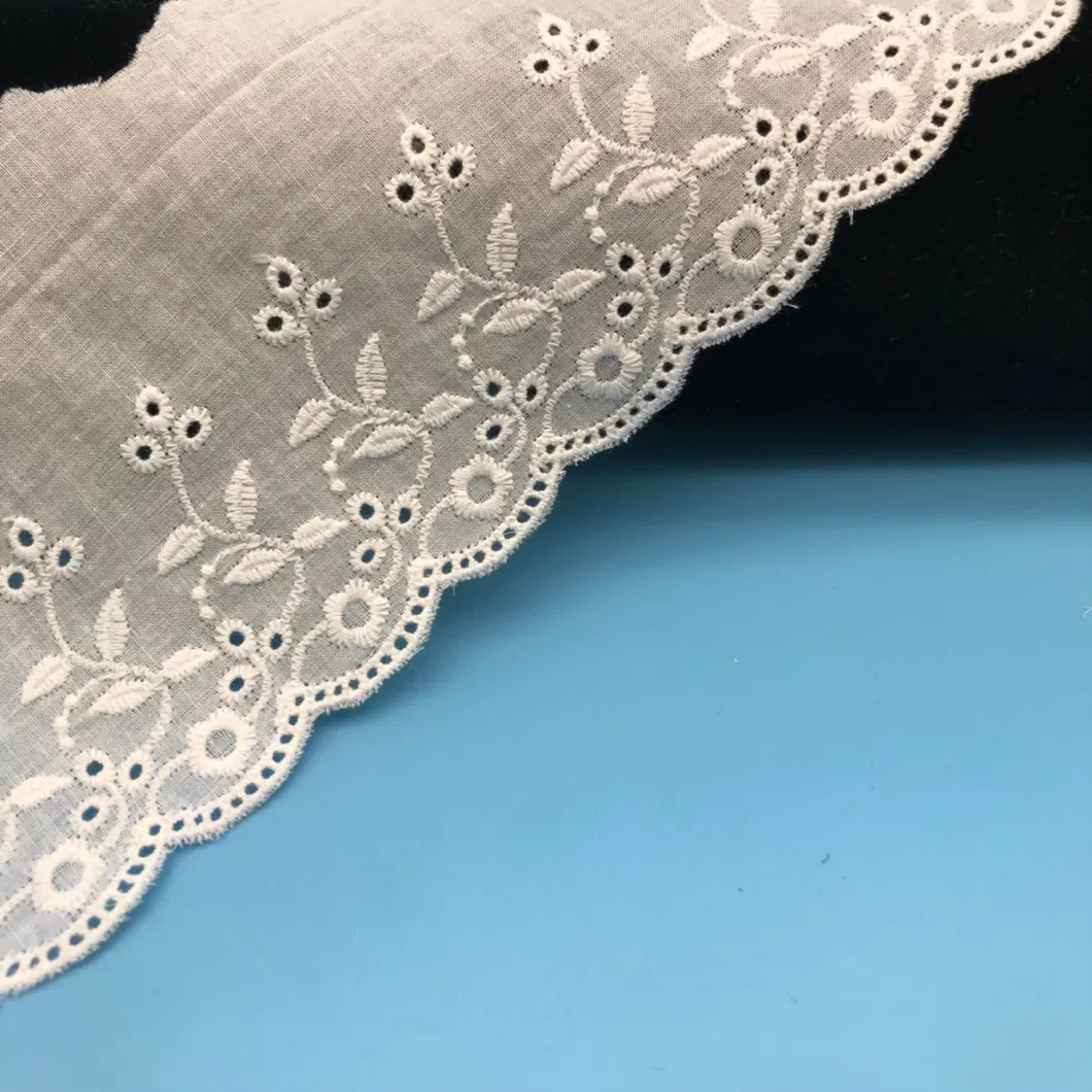 Fashion Dyeing OEM/ODM Embroidery Beaded Fabric Bridal Garment Tulle Net Cotton Lace