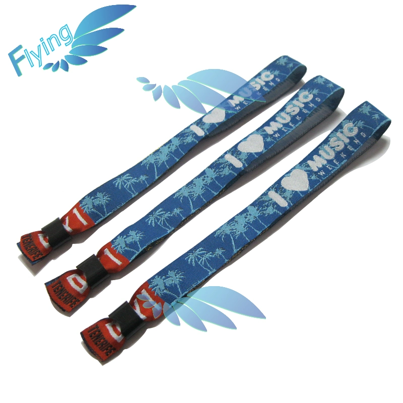 Wristbands Woven with Chips Fabric Wristbands for Festival Event