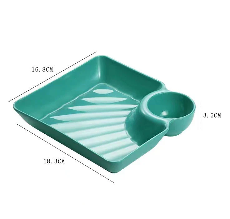 Reusable Plastic Dish Plates Built in Cup Holder Tailgating BBQ Camping Picnics