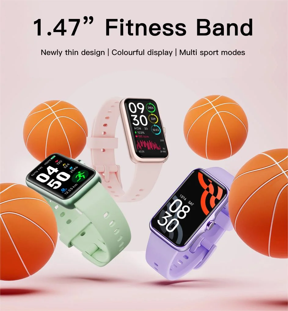 Smart Bracelet T54 T54A Realtek Chip Ultra-Low Power Consumption Long Life Battery 24h Heart Rate Blood Oxygen Smartwatch Support Android /Ios Mobile Message PU