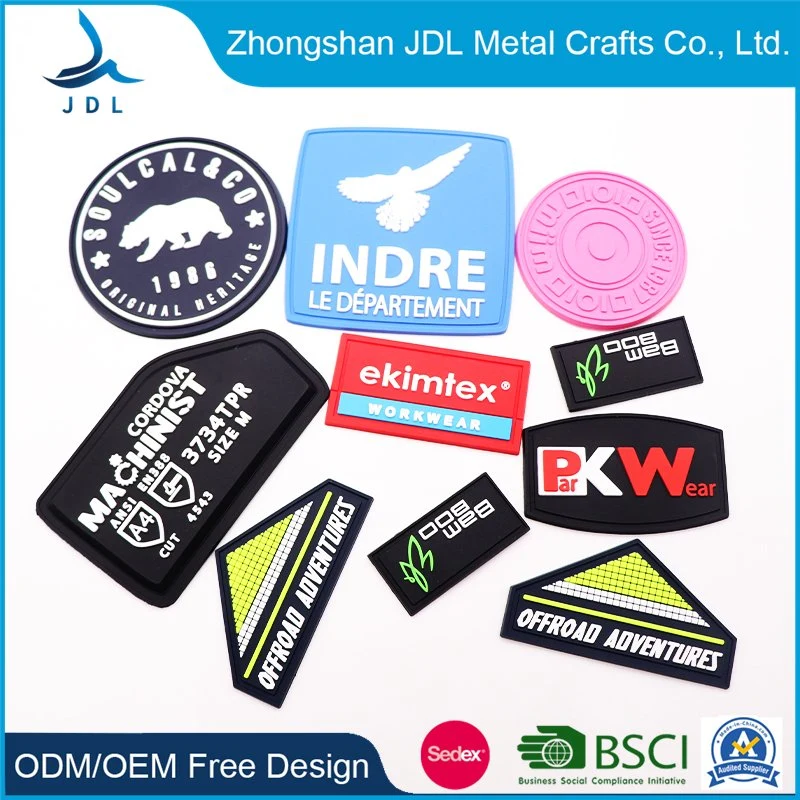 High Quality Custom Personal Design Emblem Embroidered Patches Leather PU Label with Custom Design as Decoration