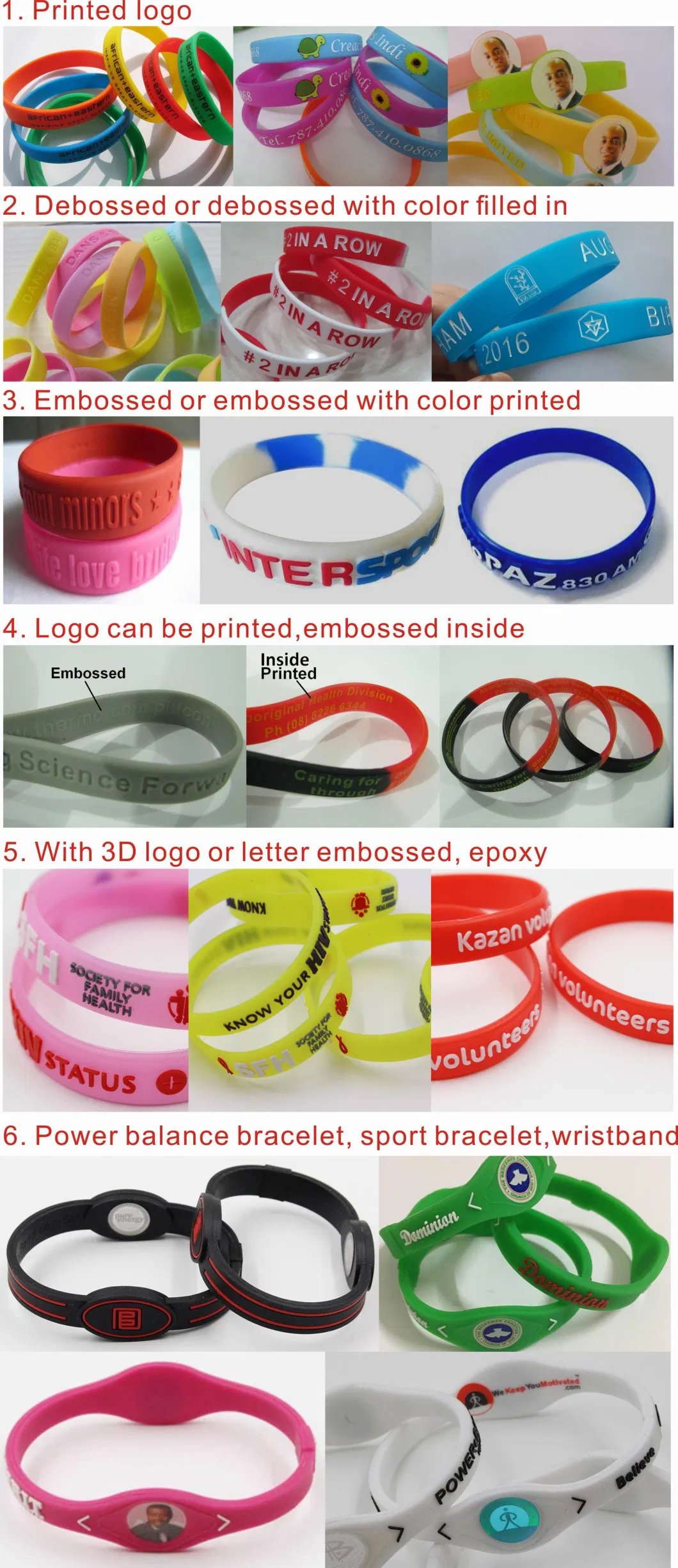 High Quality Popular Rubber Wrist Band Event Promotional Silicone Bracelet