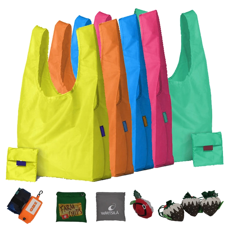 Custom Eco-Friendly RPET Reusable Polyester Foldable Shopping Bag