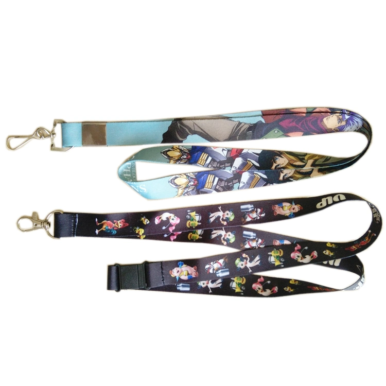 Cheap Various Color Custom Printed Polyster Lanyardssatin Lanyards with Bottle Opener Bright Color Cartoon Character Lanyards