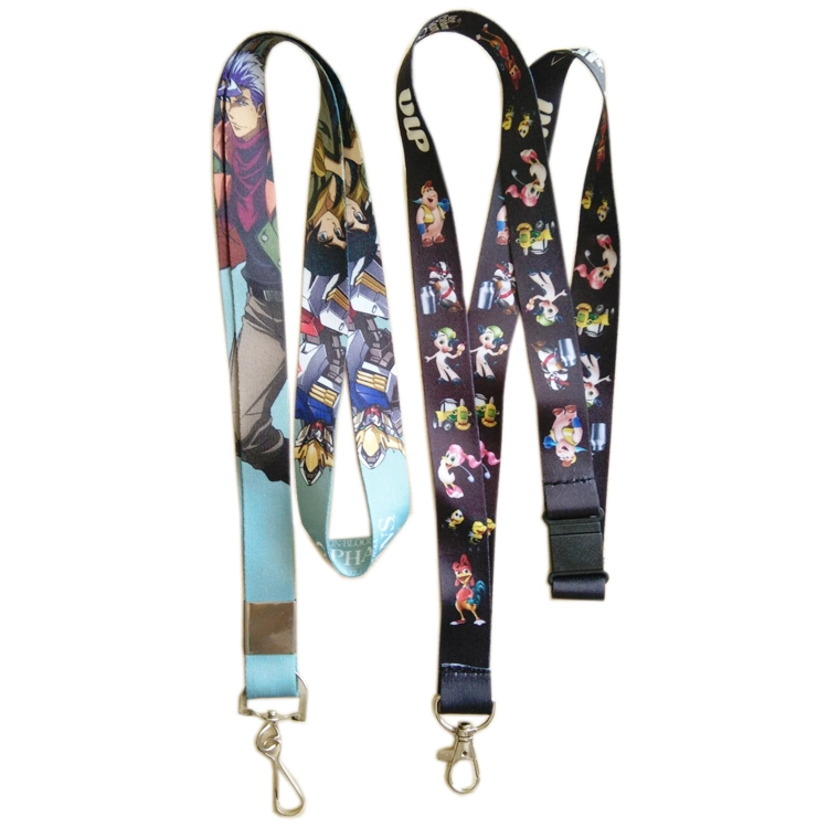 Cheap Various Color Custom Printed Polyster Lanyardssatin Lanyards with Bottle Opener Bright Color Cartoon Character Lanyards