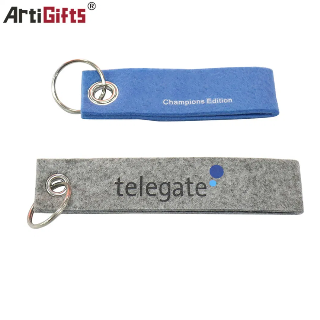 Promotion Color Felt Metal Keychain