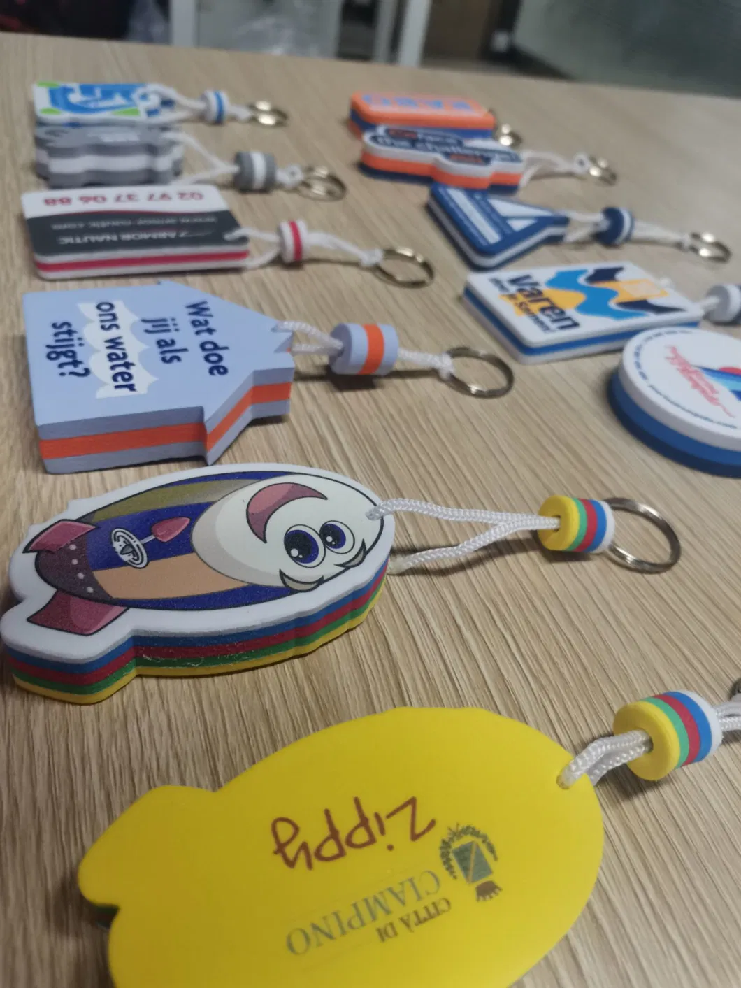 Promotion Custom Printing Your Logo Floating EVA Foam Fish Shape Keychain, Floating Key Ring Custom Shape and Design