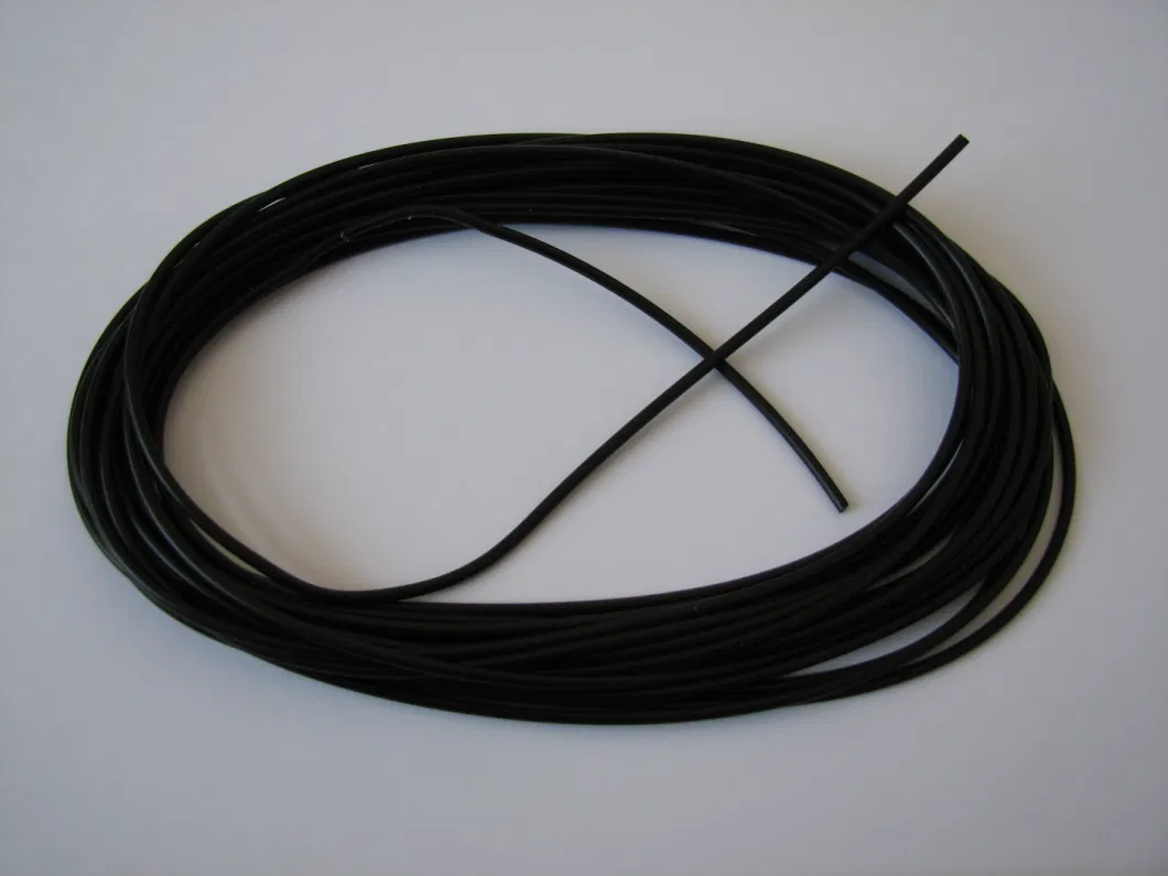 Black FKM Cord, Fluorubber Cord Made with 100% Virgin Fluorubber Rubber Without Smell