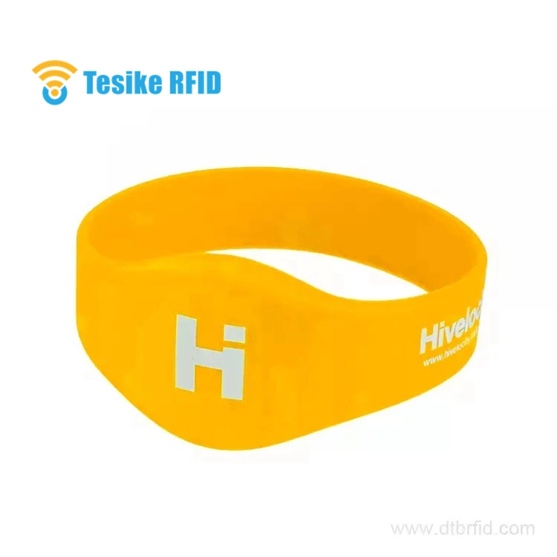 125kHz Tk4100 Chip RFID Silicone Wristband Bracelet with Logo Printing