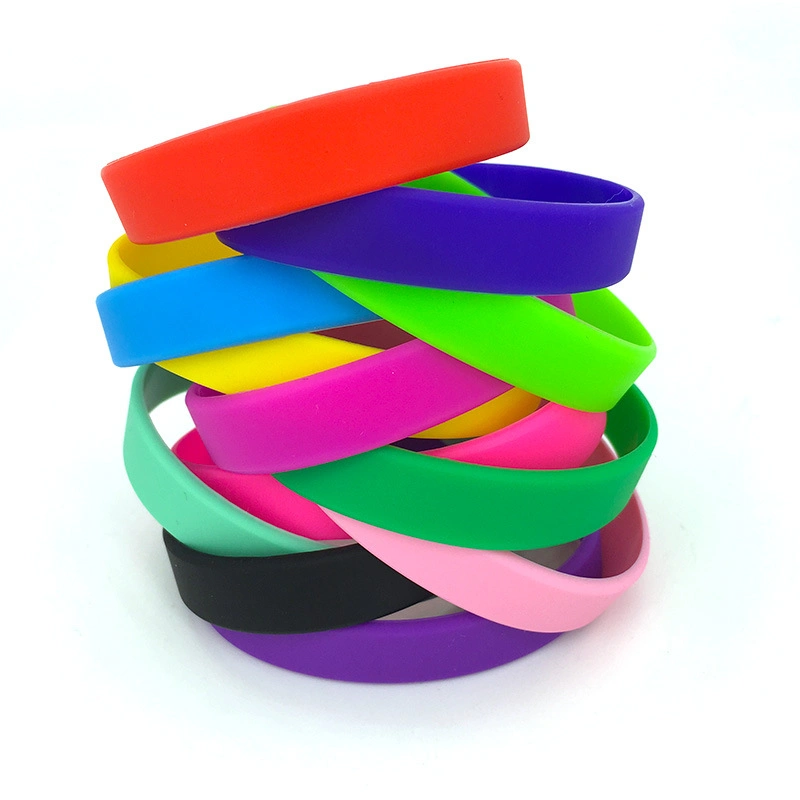 Solid Color Silicone Braceletfor Men and Women Activities Soft Rubber Bracelet