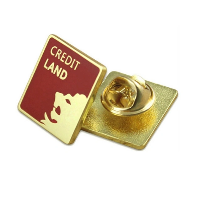 Custom Shield Shaped Enamel Bulk Lapel Pin, Metal Logo Name Badge (YB-p-019)