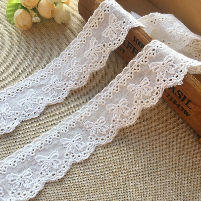 New Style Eylet Nice Beaded Embroidery Bridal Lace for Fabric Fashion