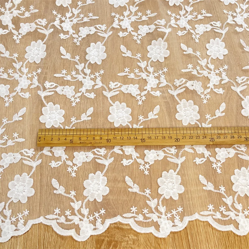 Factory Wholesale Water Soluble Milk Silk Lace Lace Mesh Fabric Embroidery